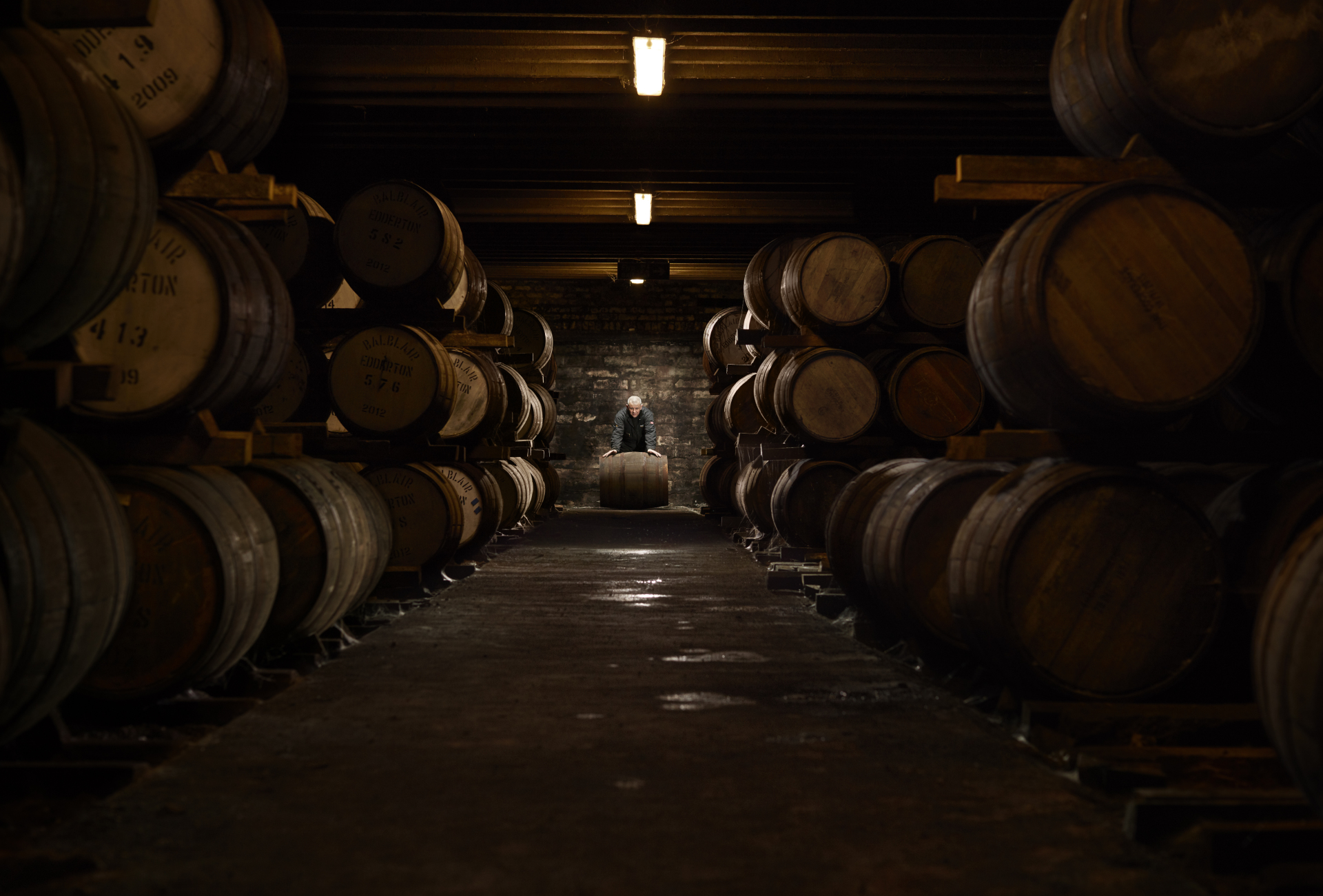 Balblair Distillery John Ross in warehouse